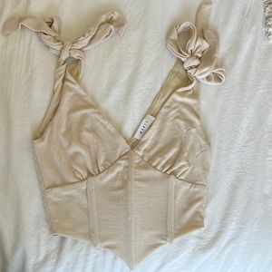 Tie Shoulder Corset Top